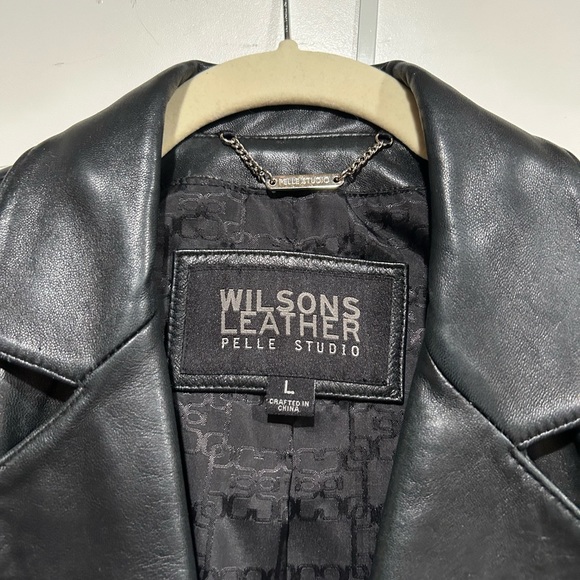 Black Leather Blazer Jacket - Picture 4 of 8